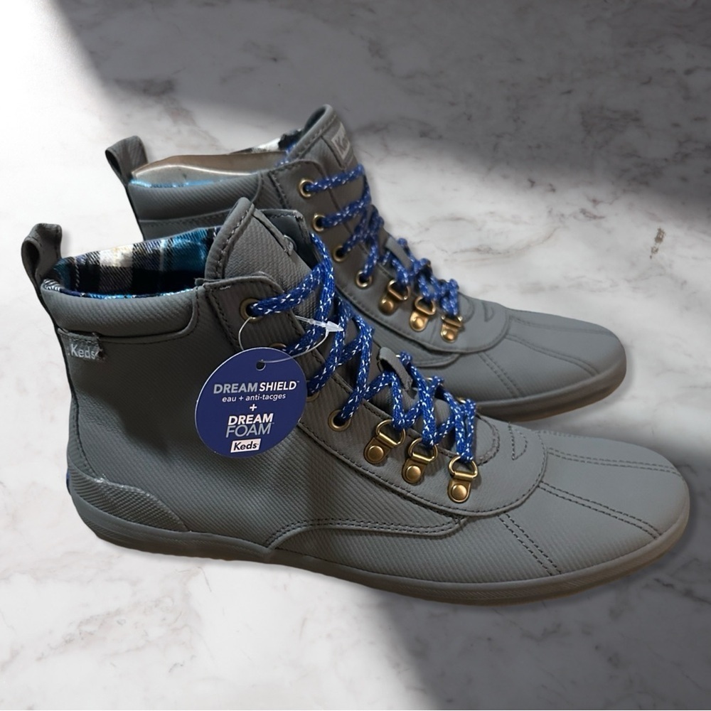 NIB Women’s KEDS Scout Boot II Water Resistant W/ Dream Foam Matte Gray Size 11 - Picture 3 of 12